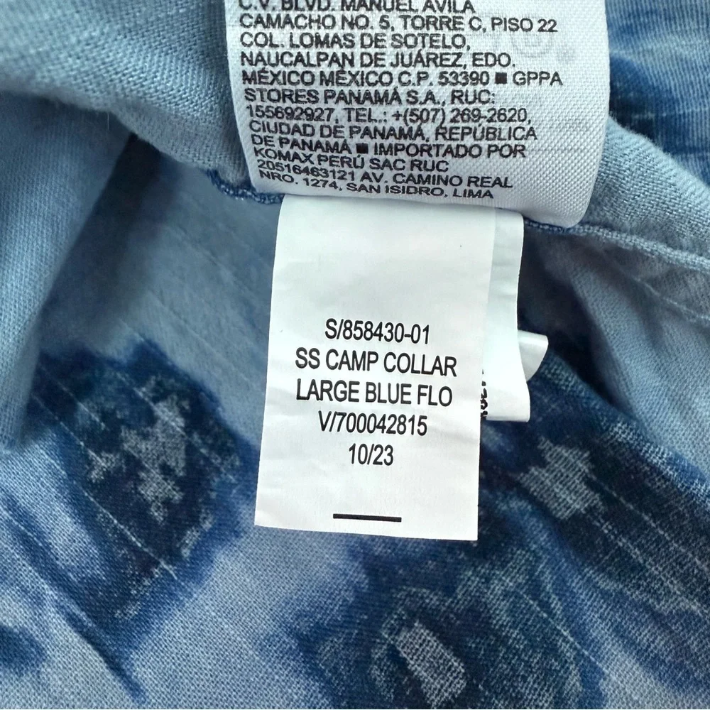 Men’s Old Navy Camp Button Down Floral Short Sleeve Pocket Shirt Large - Picture 15 of 16